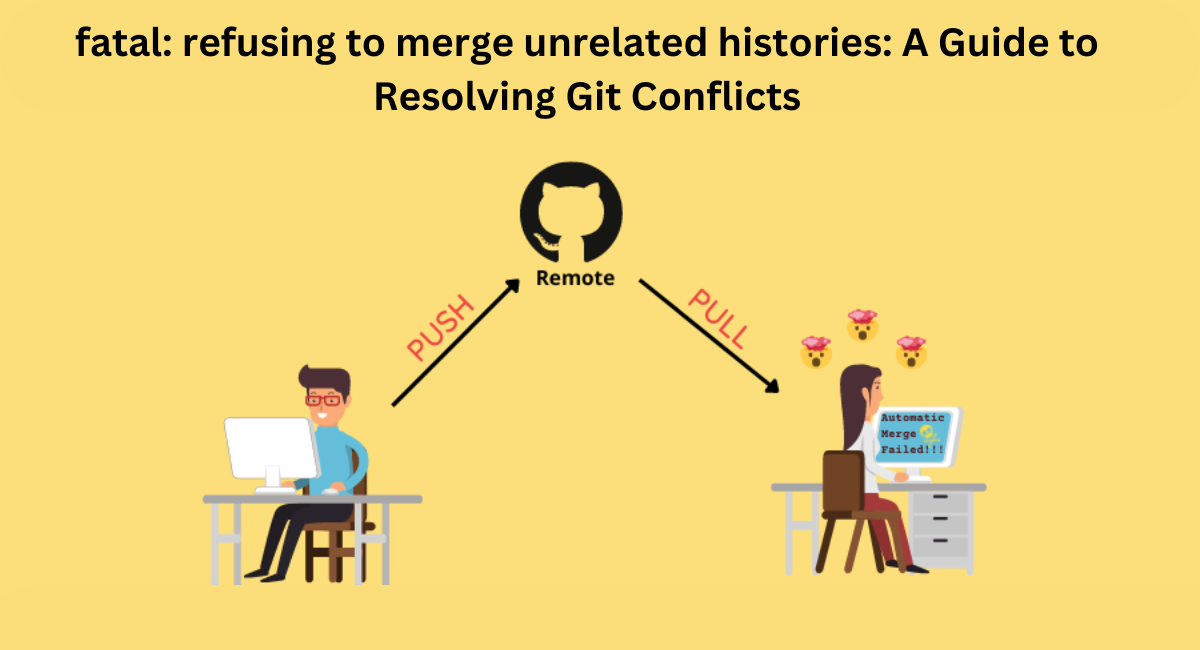 this image shown in fatal: refusing to merge unrelated histories: A Guide to Resolving Git Conflicts