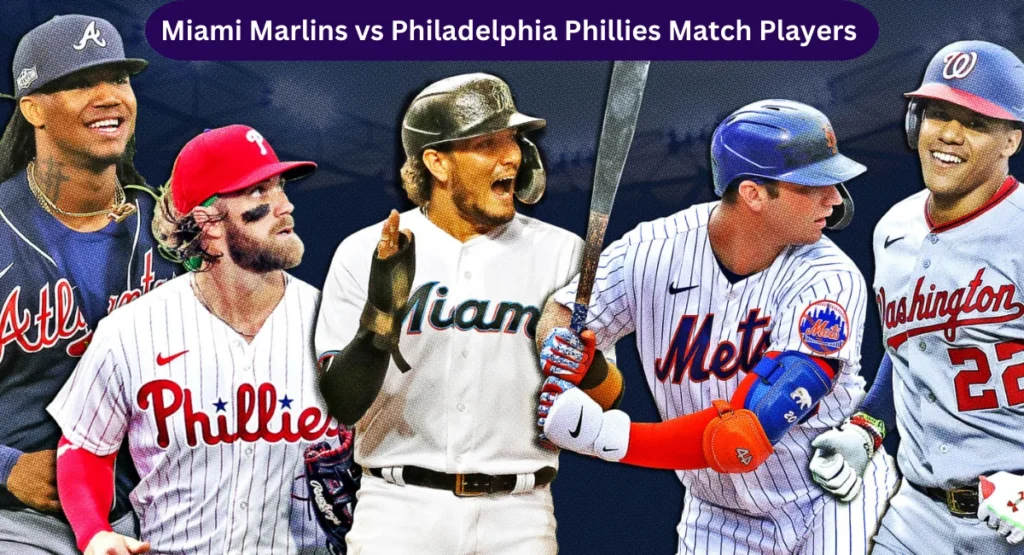 this image shown in Miami Marlins vs Philadelphia Phillies Match Players 